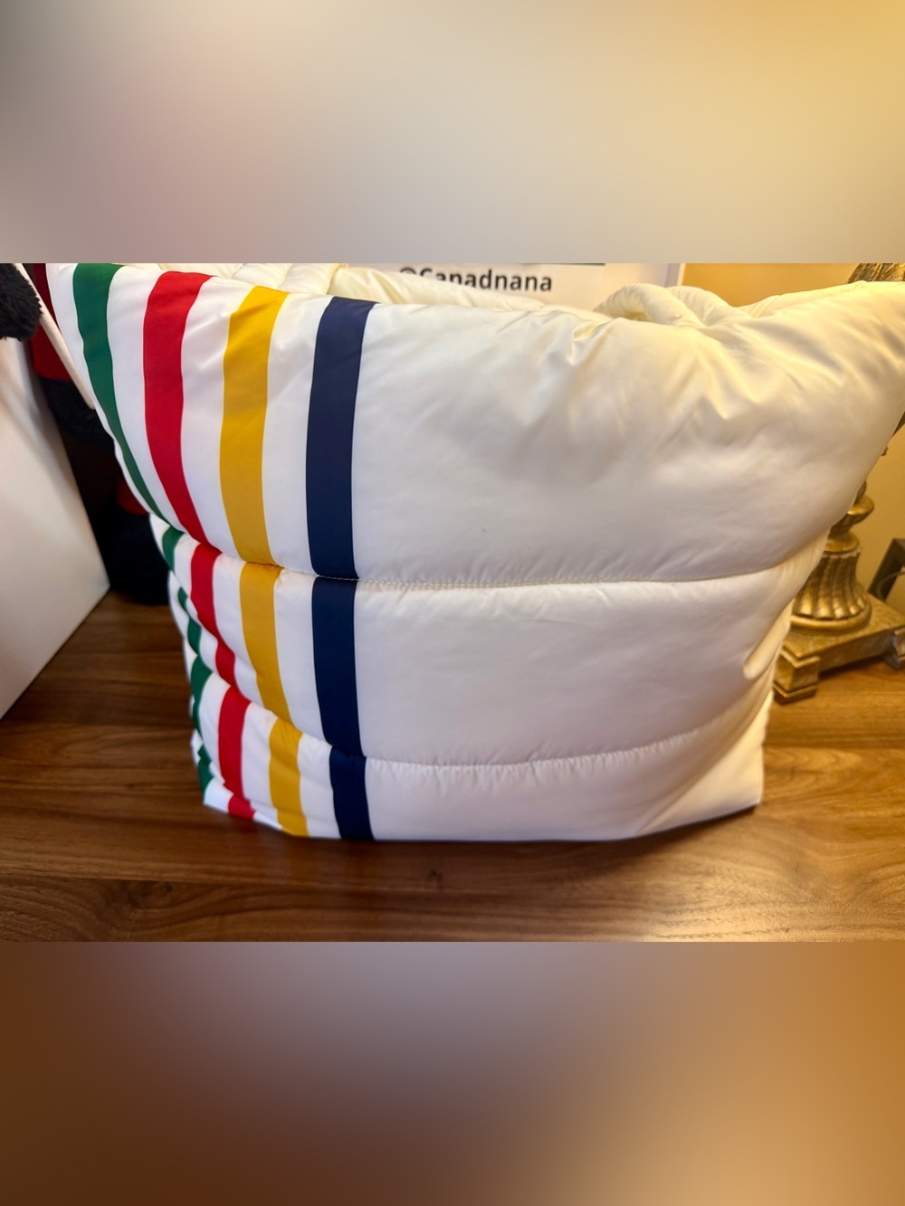 HBC Stripes Puffer Tote Bag
